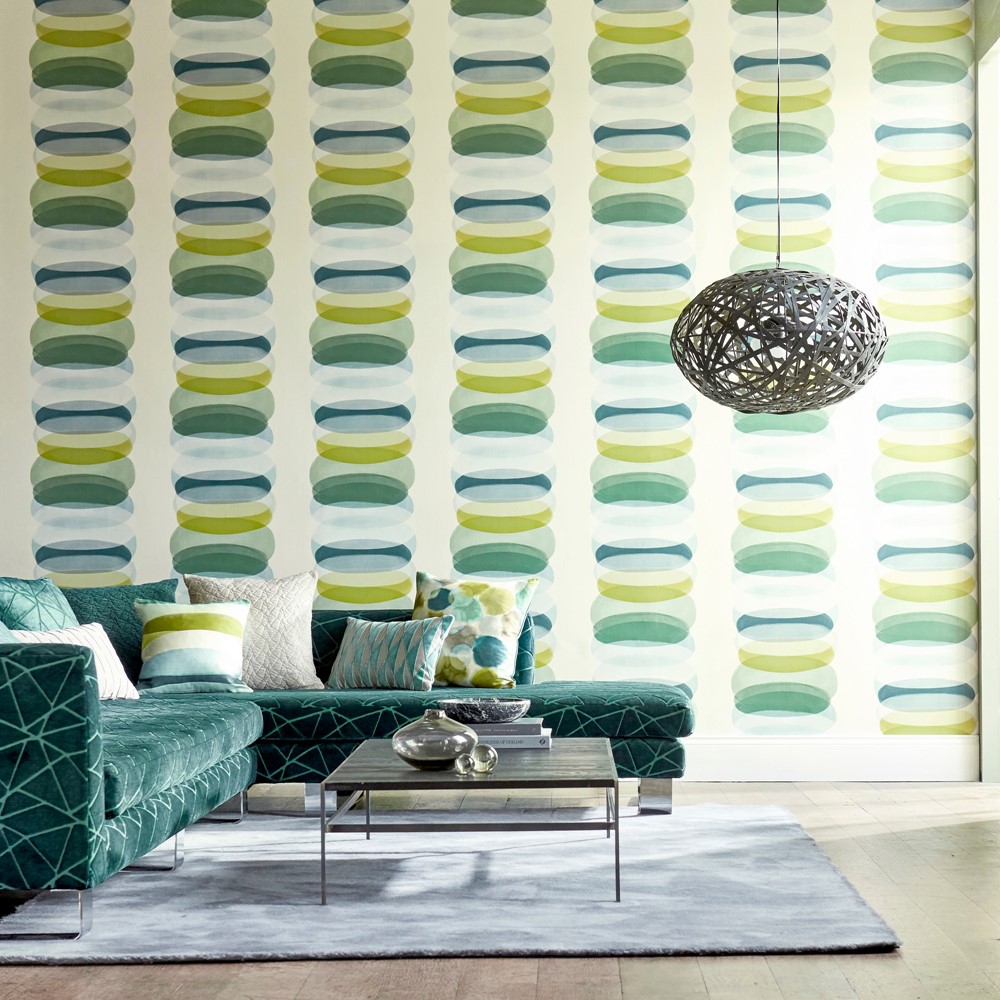 Elliptic Wallpaper 112195 by Harlequin in Emerald Green